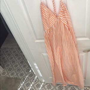 Striped Orange Dress